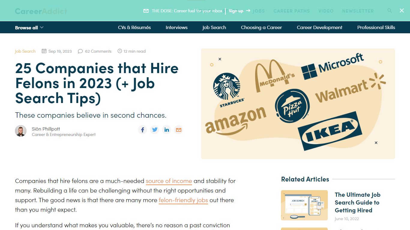 25 Big Companies that Hire Felons in 2023 (Updated List) - CareerAddict